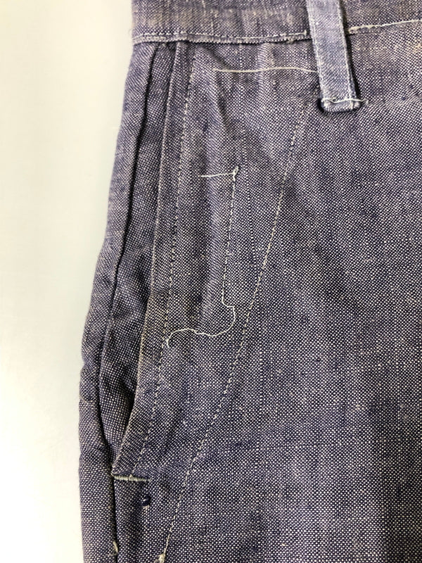 【現状渡し品】【メンズ】 FRENCH MILITARY フレンチ ミリタリー 50-60S ラミーリネン セーラーパンツ 50年代 60年代 メンズ ボトムス 157-260510-em-45-min カラー：パープル 万代Net店