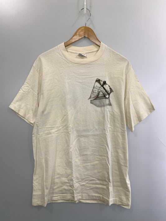 【中古品】【メンズ】 SOF TEE ソフティー 90S MESSAGE JESUS TEE 90年代 メッセージ ジーザス 半袖 Tシャツ メンズ トップス ヴィンテージ 146-260515-em-02-min サイズ：L カラー：ホワイト 万代Net店