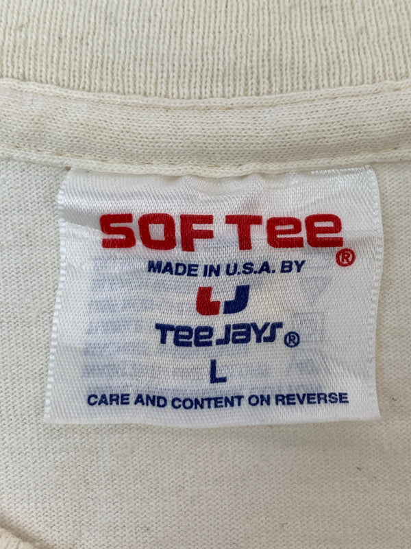 【中古品】【メンズ】 SOF TEE ソフティー 90S MESSAGE JESUS TEE 90年代 メッセージ ジーザス 半袖 Tシャツ メンズ トップス ヴィンテージ 146-260515-em-02-min サイズ：L カラー：ホワイト 万代Net店