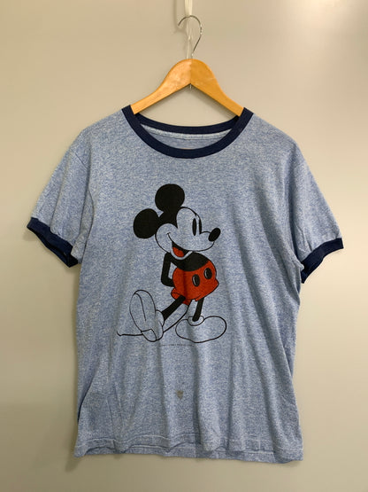 【中古品】【メンズ】 MICKEY ミッキーマウス RINGER TEE リンガー Tシャツ メンズ トップス 半袖 146-260723-em-44-min カラー：ブルー 万代Net店