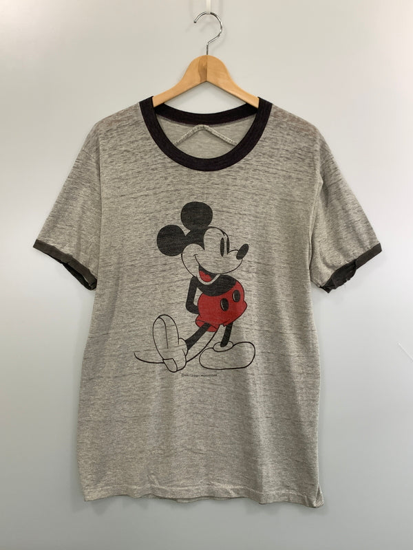 【中古品】【メンズ】 MICKEY ミッキー RINGER TEE 半袖Tシャツ ショートスリーブ 146-260719-AS-57-min サイズ：不明 下記参照 カラー：グレー 万代Net店