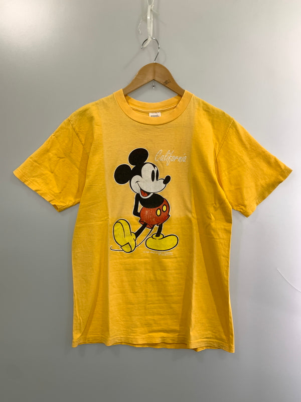 【中古品】【メンズ】 MICKEY 90S PRINT TEE ミッキー マウス 90年代 プリント Tシャツ メンズ 半袖トップス ヴィンテージ 146-260510-em-36-min サイズ：M カラー：イエロー 万代Net店