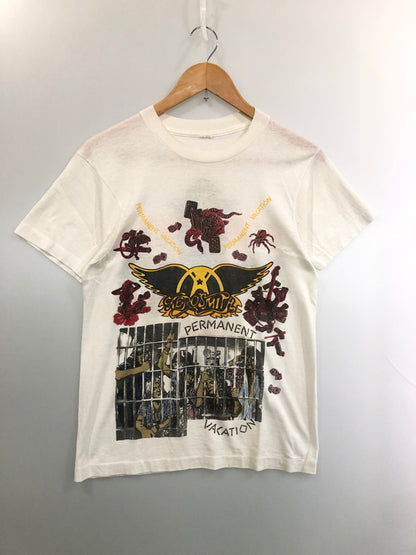 【現状渡し品】【メンズ】 AEROSMITH エアロスミス GUNS ROSES 80’s BOOTLEG? TEE 半袖Tシャツ トップス 146-260519-yn-33-min カラー：ホワイト 万代Net店