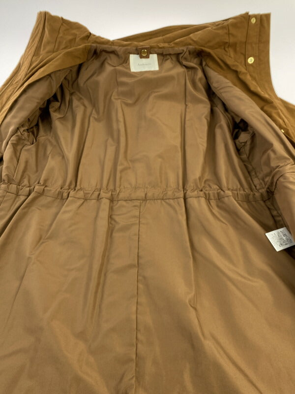 【中古品】【レディース】 ANDEMIU LONG COAT AMG73207AD アンデミュウ ロングマウンテンパーカー アウター 169-260509-yn-02-min サイズ：S カラー：ブラウン 万代Net店