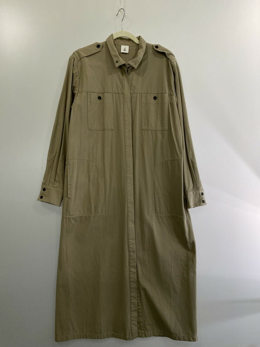 【中古品】【レディース】 6(ROKU)BEAUTY&YOUTH ロクビューティアンドユース 8626-299-0238 COTTON KARSEY DRESS コットン カルゼ ドレス コートワンピース 170-260509-yn-01-min サイズ：38 カラー：ベージュ 万代Net店