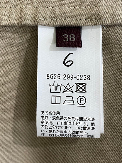 【中古品】【レディース】 6(ROKU)BEAUTY&YOUTH ロクビューティアンドユース 8626-299-0238 COTTON KARSEY DRESS コットン カルゼ ドレス コートワンピース 170-260509-yn-01-min サイズ：38 カラー：ベージュ 万代Net店