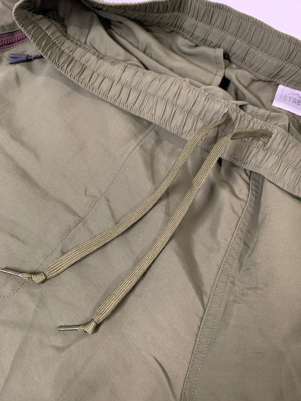 【中古品】【メンズ】 STABRIDGE スタブリッジ NYLON SHORT PANTS ナイロンショートパンツ 153-260516-zi-31-min サイズ：XL カラー：グリーンカーキ 万代Net店