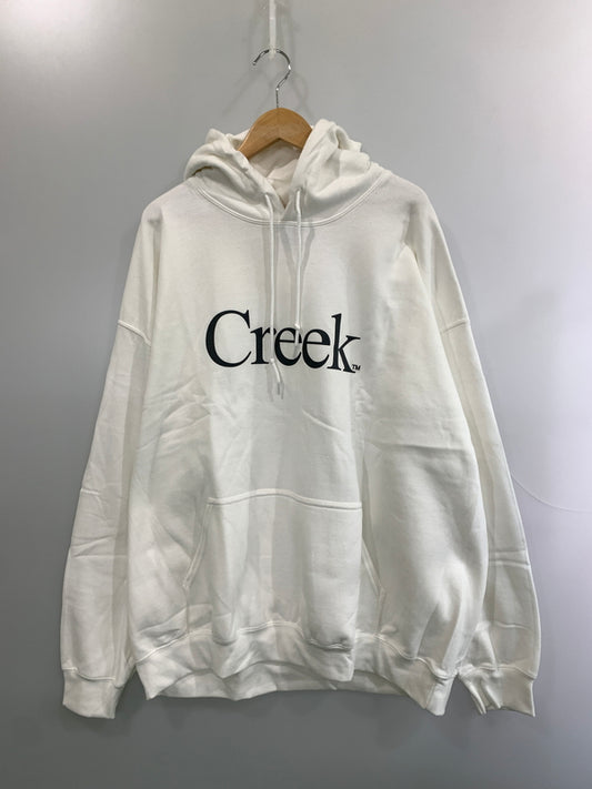 【中古品】【メンズ】 CREEK クリーク LOGO HOODIE ロゴ フーディ パーカー メンズ トップス 140-260518-em-01-min サイズ：XXL カラー：ホワイト 万代Net店