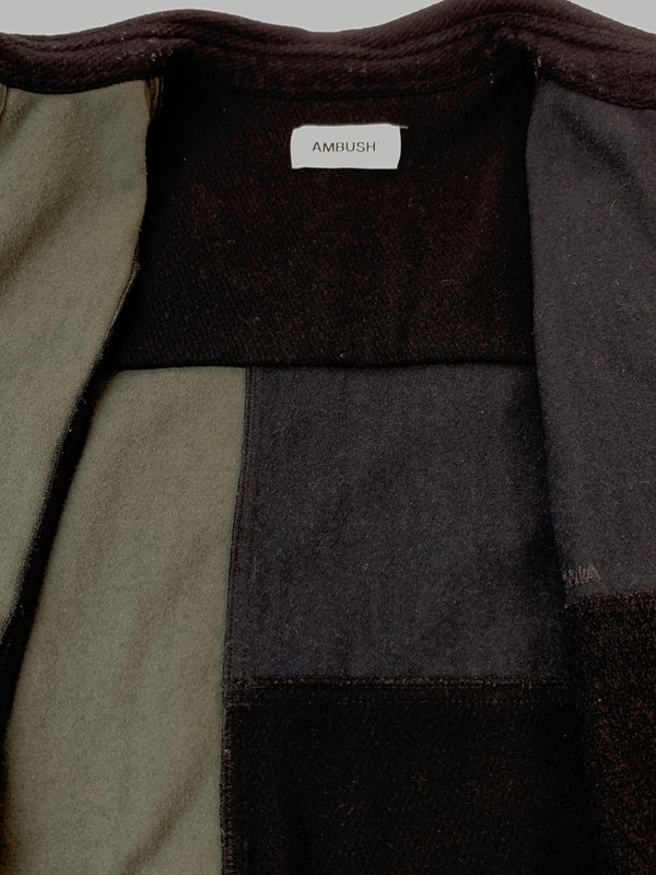 【現状渡し品】【メンズ】 AMBUSH アンブッシュ WOOL JACKET 1SE344 ウール ジャケット メンズ アウター 142-260513-KS-18-min サイズ：2 カラー：ブラック/グリーン 万代Net店
