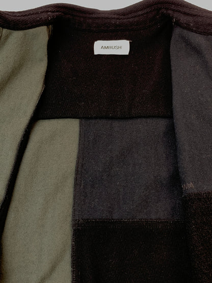 【現状渡し品】【メンズ】 AMBUSH アンブッシュ WOOL JACKET 1SE344 ウール ジャケット メンズ アウター 142-260513-KS-18-min サイズ：2 カラー：ブラック/グリーン 万代Net店