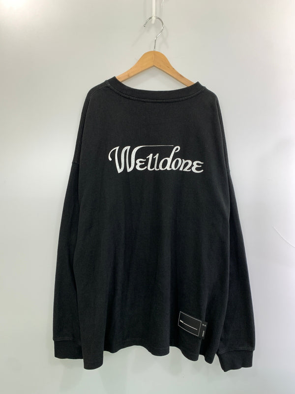 【中古品】【メンズ】 WE11DONE ウェルダン HORROR COLLAGE TOP WD-TP4-20-728-U-BK ホラー コラージュ トップ 長袖 スウェット メンズ トップス 142-260513-KS-19-min サイズ：L カラー：ブラック 万代Net店