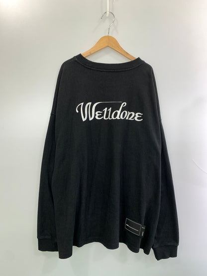 【中古品】【メンズ】 WE11DONE ウェルダン HORROR COLLAGE TOP WD-TP4-20-728-U-BK ホラー コラージュ トップ 長袖 スウェット メンズ トップス 142-260513-KS-19-min サイズ：L カラー：ブラック 万代Net店