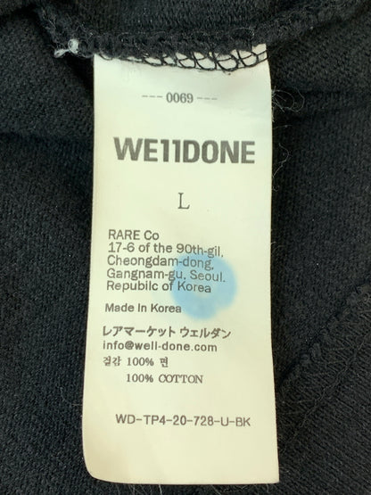 【中古品】【メンズ】 WE11DONE ウェルダン HORROR COLLAGE TOP WD-TP4-20-728-U-BK ホラー コラージュ トップ 長袖 スウェット メンズ トップス 142-260513-KS-19-min サイズ：L カラー：ブラック 万代Net店
