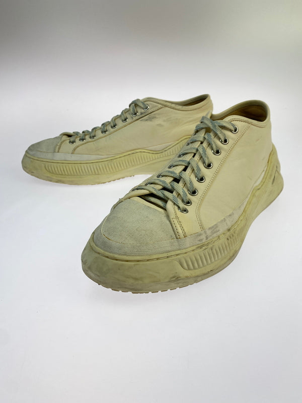 【中古品】【メンズ】 OAMC オーエーエムシー FREE SOLO LOW LEATHER SNEAKER フリー ソロ ロー レザー スニーカー 靴 162-260519-yn-02-min サイズ：42 1/2 カラー：アイボリー 万代Net店