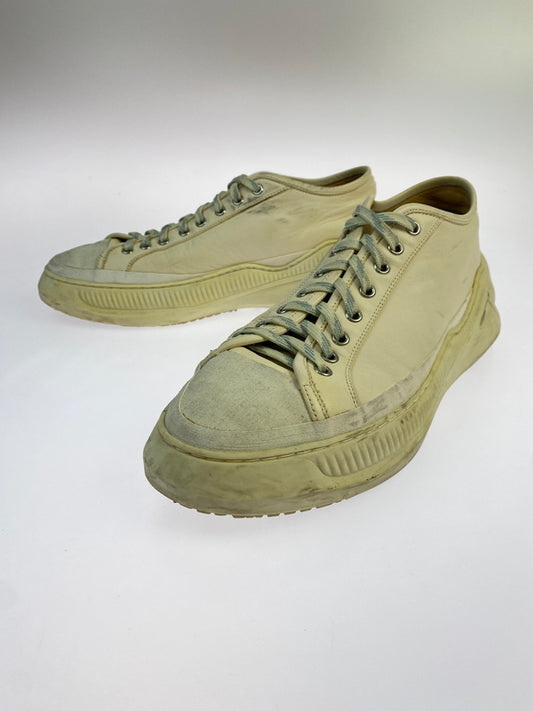 【中古品】【メンズ】 OAMC オーエーエムシー FREE SOLO LOW LEATHER SNEAKER フリー ソロ ロー レザー スニーカー 靴 162-260519-yn-02-min サイズ：42 1/2 カラー：アイボリー 万代Net店