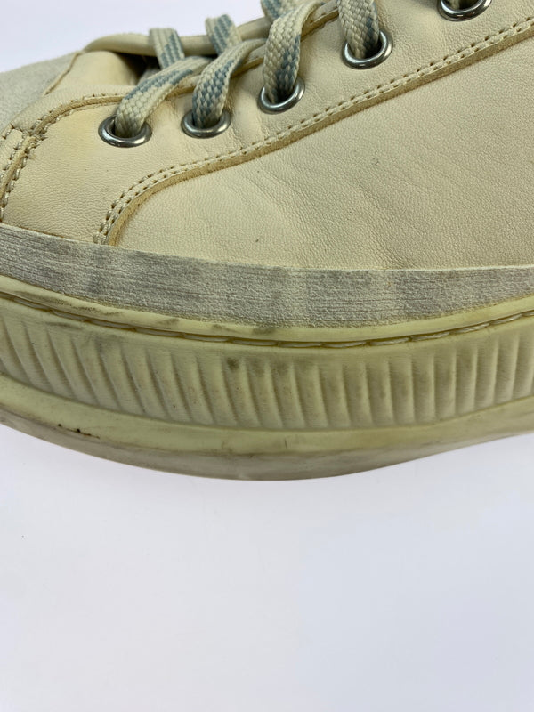 【中古品】【メンズ】 OAMC オーエーエムシー FREE SOLO LOW LEATHER SNEAKER フリー ソロ ロー レザー スニーカー 靴 162-260519-yn-02-min サイズ：42 1/2 カラー：アイボリー 万代Net店