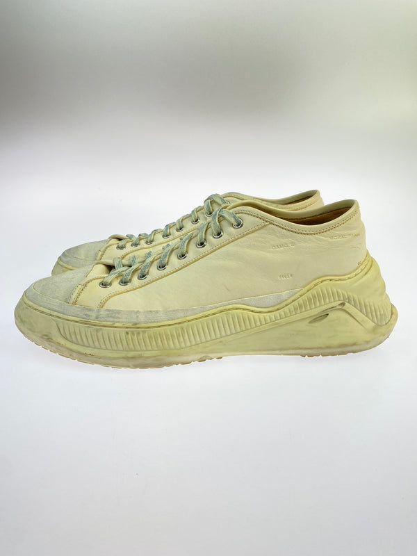 【中古品】【メンズ】 OAMC オーエーエムシー FREE SOLO LOW LEATHER SNEAKER フリー ソロ ロー レザー スニーカー 靴 162-260519-yn-02-min サイズ：42 1/2 カラー：アイボリー 万代Net店