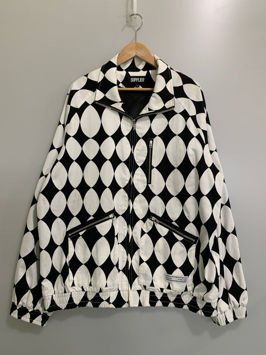 【中古品】【メンズ】 SUPPLIER サプライヤー DIAMOND PATTERN JACKET ダイヤモンド パターン ジャケット 142-260516-zi-03-min サイズ：XL カラー：ブラック/ホワイト 万代Net店