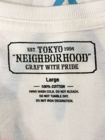【中古品】【メンズ】 NEIGHBORHOOD ネイバーフッド LS LOGO TEE 長袖 ロゴ Tシャツ メンズ トップス ロンT 142-260512-em-57-min サイズ：L カラー：ホワイト 万代Net店
