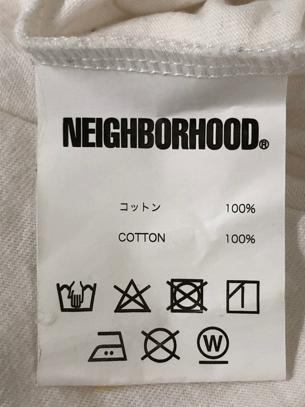 【中古品】【メンズ】 NEIGHBORHOOD ネイバーフッド LS LOGO TEE 長袖 ロゴ Tシャツ メンズ トップス ロンT 142-260512-em-57-min サイズ：L カラー：ホワイト 万代Net店
