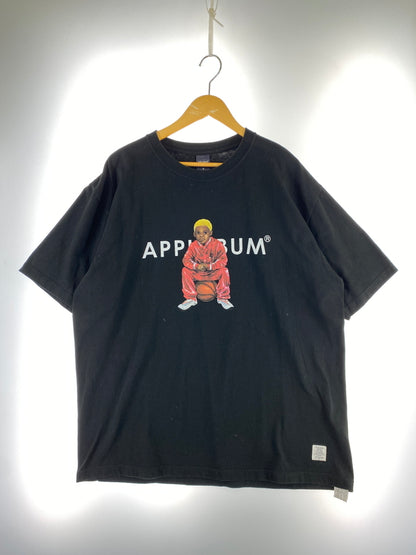 【中古品】【メンズ】 APPLEBUM アップルバム WORM BOY SS TEE 半袖Tシャツ ショートスリーブ 142-260718-AS-56-min サイズ：XXL カラー：ブラック 万代Net店