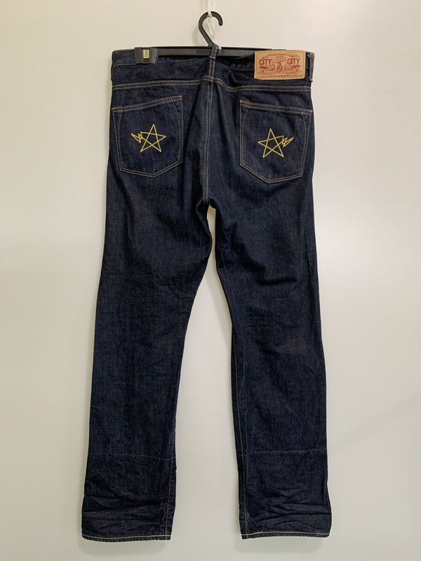 【中古品】【メンズ】 A BATHING APE アベイシングエイプ 1930-150-028 STAR DENIM PANTS デニムパンツ 153-260516-zi-17-min サイズ：L カラー：インディゴ 万代Net店