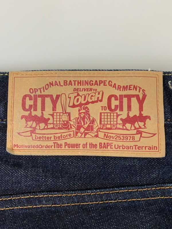 【中古品】【メンズ】 A BATHING APE アベイシングエイプ 1930-150-028 STAR DENIM PANTS デニムパンツ 153-260516-zi-17-min サイズ：L カラー：インディゴ 万代Net店