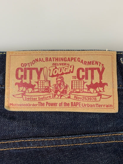 【中古品】【メンズ】 A BATHING APE アベイシングエイプ 1930-150-028 STAR DENIM PANTS デニムパンツ 153-260516-zi-17-min サイズ：L カラー：インディゴ 万代Net店