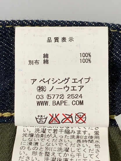 【中古品】【メンズ】 A BATHING APE アベイシングエイプ 1930-150-028 STAR DENIM PANTS デニムパンツ 153-260516-zi-17-min サイズ：L カラー：インディゴ 万代Net店