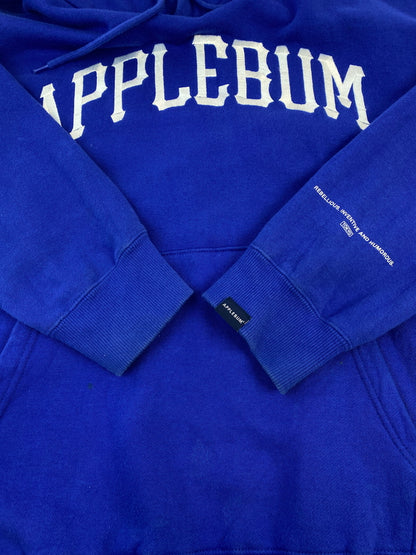 【中古品】【メンズ】 APPLEBUM アップルバム LOGO HOODED ロゴ フーディ パーカー トップス 142-260727-jt-18-min サイズ：XL カラー：ブルー 万代Net店