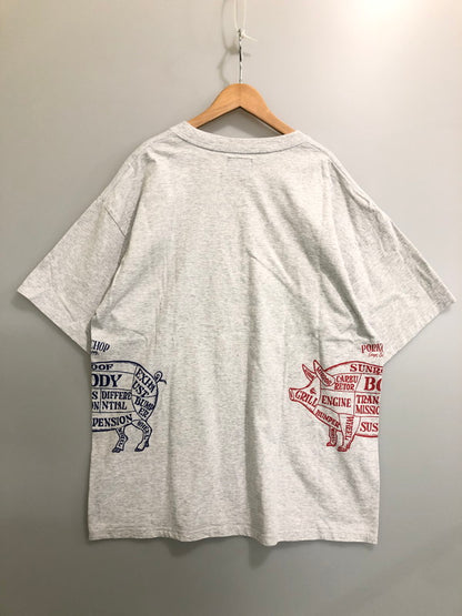 【中古品】【メンズ】 PORKCHOP GARAGE SUPPLY ポークチョップ ガレージサプライ MULTI　LOGOS SS TEE マルチロゴス 半袖Tシャツ メンズ トップス 142-260512-em-63-min サイズ：L カラー：ライトグレー 万代Net店