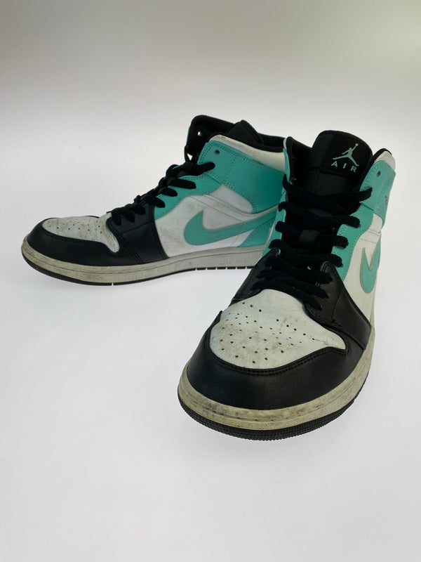 【現状渡し品】【メンズ】 NIKE ナイキ 554724-132 AIR JORDAN 1 MID 靴 シューズ スニーカー 160-260517-AS-21-min サイズ：29cm カラー：ホワイト/ブラック/ミントグリーン 万代Net店