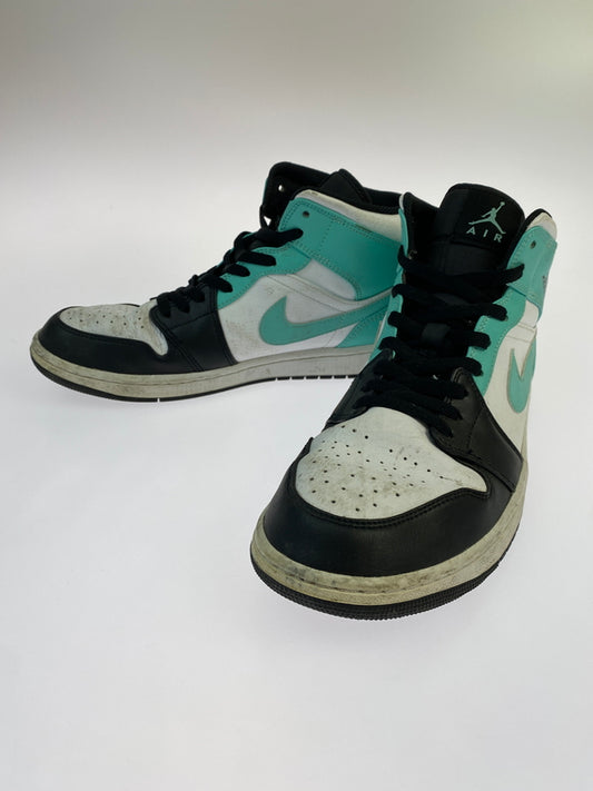 【現状渡し品】【メンズ】 NIKE ナイキ 554724-132 AIR JORDAN 1 MID 靴 シューズ スニーカー 160-260517-AS-21-min サイズ：29cm カラー：ホワイト/ブラック/ミントグリーン 万代Net店