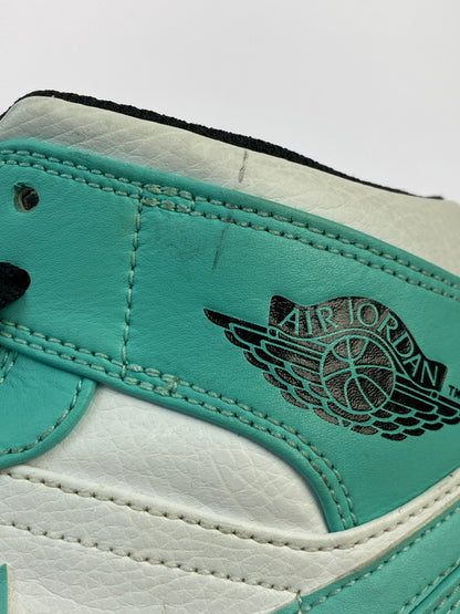 【現状渡し品】【メンズ】 NIKE ナイキ 554724-132 AIR JORDAN 1 MID 靴 シューズ スニーカー 160-260517-AS-21-min サイズ：29cm カラー：ホワイト/ブラック/ミントグリーン 万代Net店