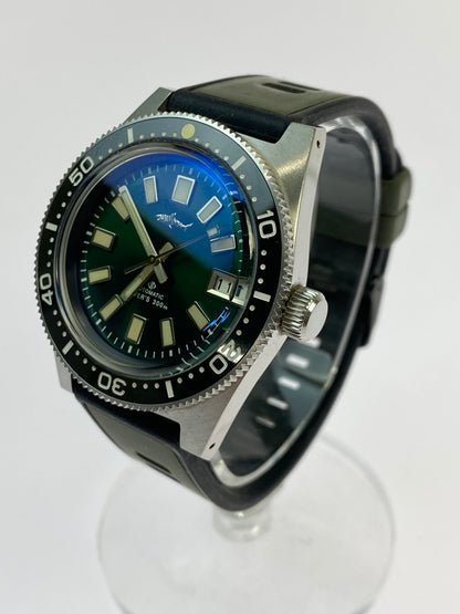 【中古品】【メンズ】 HEIMDALLR ハイムダル DIVER’S 300m アナログ 自動巻き 腕時計 HAS-H8 ダイバーズ ウォッチ メンズ 197-260512-em-19-min カラー：グリーン系 万代Net店