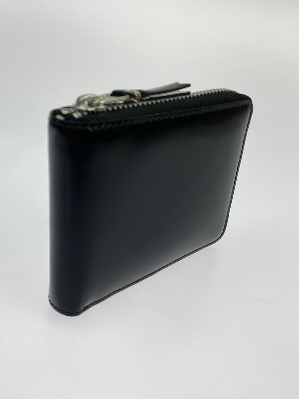 【中古品】【メンズ/レディース】 COMME DES GARCONS コムデギャルソン GOLD LINE WALLET BLACK SILVER ゴールドライン ウォレット 二つ折り財布 200-260512-em-12-min カラー：ブラック/シルバー 万代Net店