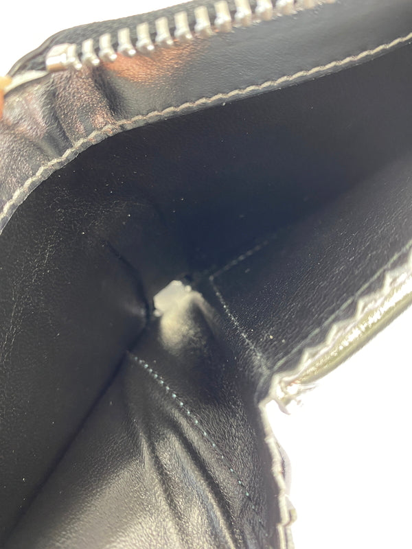 【中古品】【メンズ/レディース】 COMME DES GARCONS コムデギャルソン GOLD LINE WALLET BLACK SILVER ゴールドライン ウォレット 二つ折り財布 200-260512-em-12-min カラー：ブラック/シルバー 万代Net店