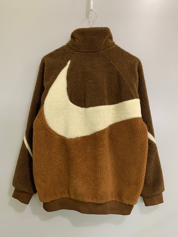 【現状渡し品】【メンズ】 NIKE ナイキ BQ6546-259 REVERSIBLE NYLON BOA FLEECE JACKET リバーシブル ナイロン ボア フリース ジャケット 148-260516-zi-13-min サイズ：L カラー：ブラウン/ホワイト 万代Net店