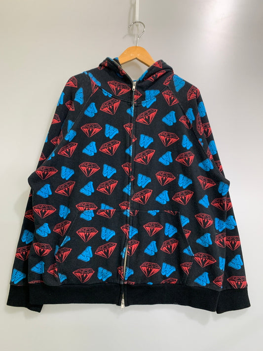 【中古品】【メンズ】 BILLIONAIRE BOYS CLUB ビリオネアボーイズクラブ × JP THE WAVY ジェイピー ザ ウェイビー DIAMONDS & DOLLARS CREAM HOODIE BBCJP195SK001 142-260515-em-21-min サイズ：XL カラー：ブラック系 万代Net店