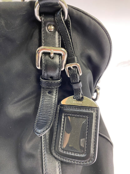 【中古品】【レディース】 PRADA プラダ NYLON LEATHER 2WAY HAND BAG 1BB912 ナイロン レザー ツーウェイ ハンドバッグ ショルダーバッグ カバン 180-260521-em-11-min カラー：ブラック 万代Net店