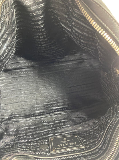 【中古品】【レディース】 PRADA プラダ NYLON LEATHER 2WAY HAND BAG 1BB912 ナイロン レザー ツーウェイ ハンドバッグ ショルダーバッグ カバン 180-260521-em-11-min カラー：ブラック 万代Net店