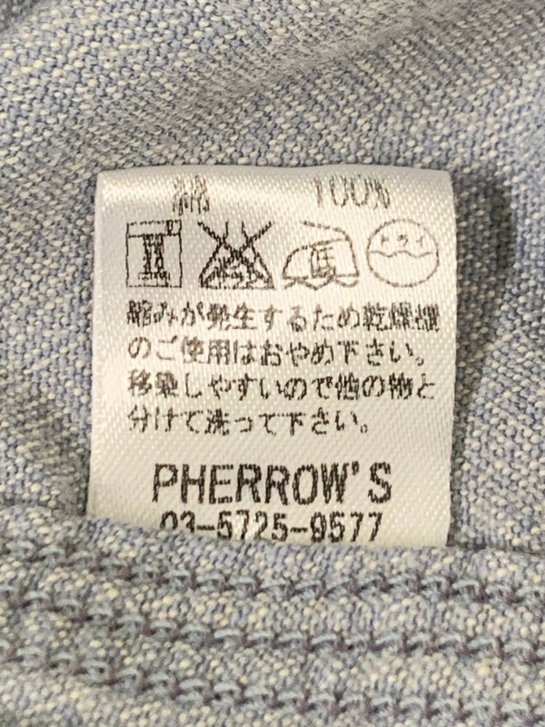【中古品】【メンズ】 PHERROW'S フェローズ シャンブレーワークシャツ 145-260516-zi-07-min サイズ：38 カラー：ライトグレー系 万代Net店