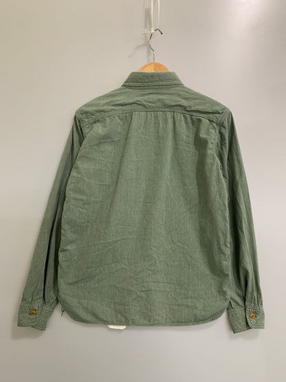 【中古品】【メンズ】 PHERROW'S フェローズ シャンブレーワークシャツ 145-260516-zi-08-min サイズ：38 カラー：グリーン系 万代Net店