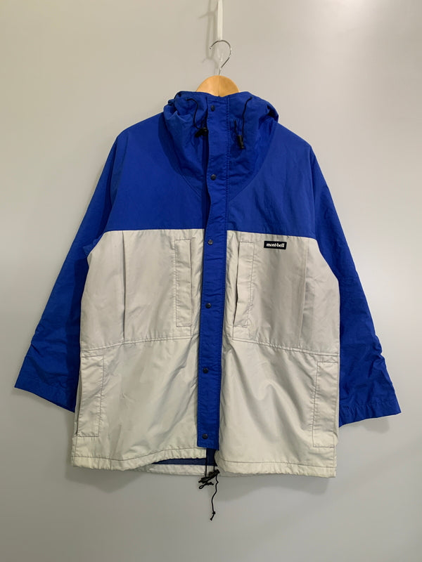 【現状渡し品】【メンズ】 MONT-BELL モンベル 80-90S MOUNTAIN JACKET マウンテンジャケット 144-260516-zi-18-min サイズ：XL カラー：ブルー/グレー 万代Net店