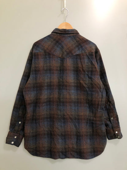 【現状渡し品】【メンズ】 PENDLETON ペンドルトン 70S WEATERN WOOL SHIRT 70年代 ウエスタン ウールシャツ メンズ トップス ヴィンテージ 146-260512-em-46-min サイズ：XL カラー：ブラウン系 万代Net店
