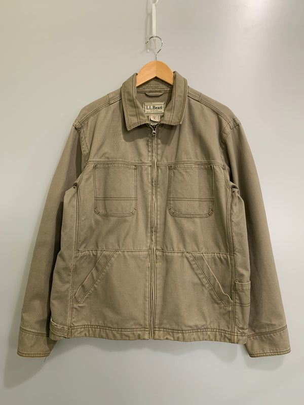 【中古品】【メンズ】 L.L.BEAN エルエルビーン WORK JACKET ワークジャケット 144-260516-zi-05-min サイズ：M カラー：ベージュ系 万代Net店