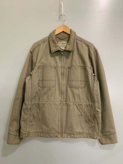 【中古品】【メンズ】 L.L.BEAN エルエルビーン WORK JACKET ワークジャケット 144-260516-zi-05-min サイズ：M カラー：ベージュ系 万代Net店