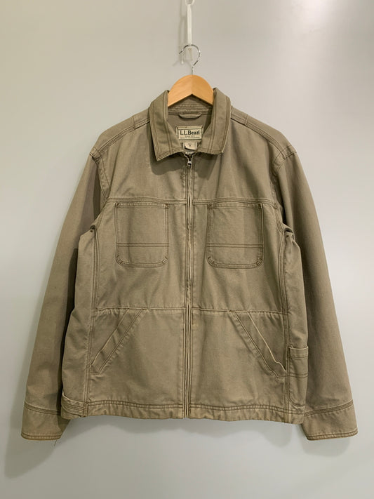 【中古品】【メンズ】 L.L.BEAN エルエルビーン WORK JACKET ワークジャケット 144-260516-zi-05-min サイズ：M カラー：ベージュ系 万代Net店