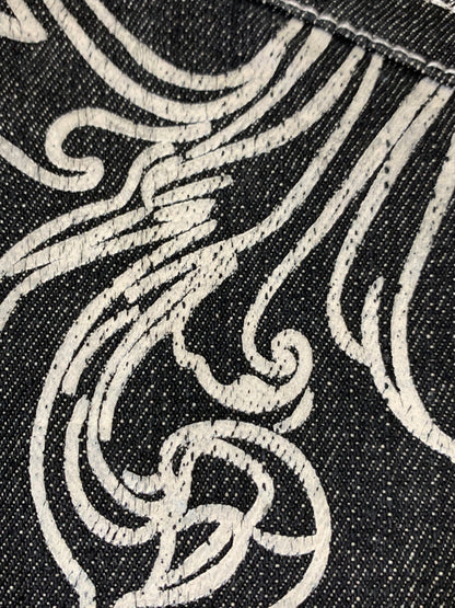 【中古品】【メンズ】 RED APE レッドエイプ 刺繍 BAGGY DENIM PANTS バギーデニムパンツ 157-260516-zi-25-min サイズ：44 カラー：ブラック 万代Net店