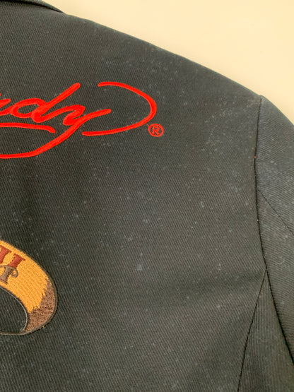 【現状渡し品】【メンズ】 ED HARDY エドハーディ フード付 テーラードジャケット 141-260516-zi-11-min サイズ：S カラー：ネイビー/オリーブ 万代Net店